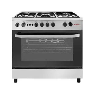 فرن فريش 5 عيون 90 سم فل سيفتي لون ستانلس ستيل بسعر حرق