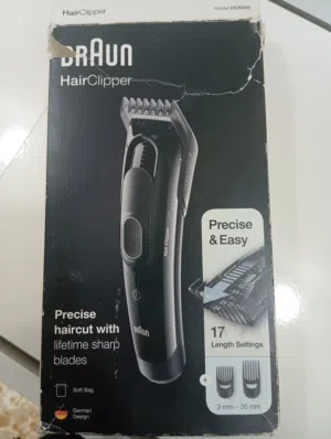 مكينة حلاقة براون الألمانية الأصلية شبة اجديدة استعمال بسيط تمشي زيرو وفيه ارقام  ضد المياة تتحمل