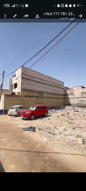 قطعه سكنيه زراعي للبيع 200 متر صالحيه شارع اللواء فرع مكتب هيئه الحشد الشعبي