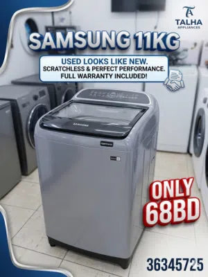 Samsung 11KG Used Washing Machine Look like New Scratchless Excellent Condition Perfect Working 68BD