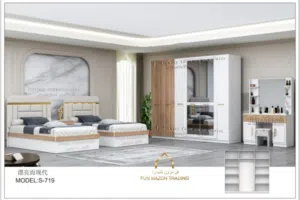 BEDROOM SET WITH 2 BEDA WITH MATTRES WITH FITTING/غرف نوم مل اتنین سریر مع دوشج مع تعکیب مجاني
