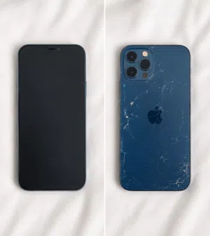 iPhone12pro,pacific blue,perfect condition.fully functional.back is cracked but it works perfectly.