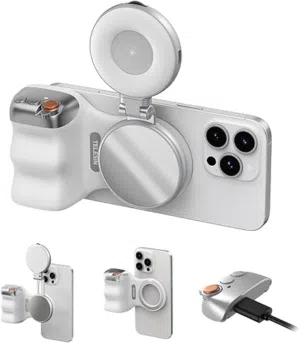 TELESIN Magnetic Camera Grip & LED Selfie Light – Pro Content Creator Bundle