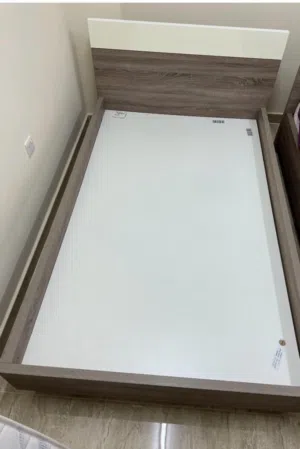 Home center single bed with mattress & side table