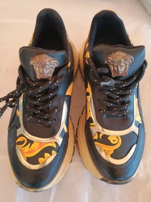Versace Jeans Couture Fondo Hiker Baroque Print Sneakers. size 38