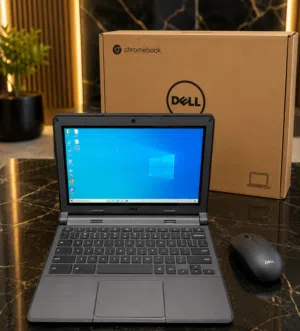 Dell Chromebook Laptop Windows 11 Touch Screen مع الكرتون والشاحن شاشة لمس