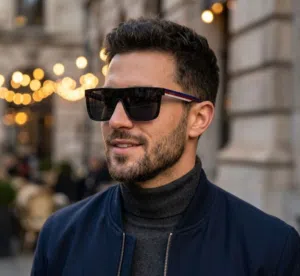 نظارة gucci إطلالة الرجل الواثق بأناقة إيطالية جريئة