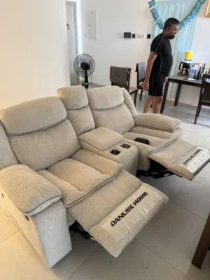 Danube Home 2-Seater Premium Recliner Sofa with Console (Excellent Condition)