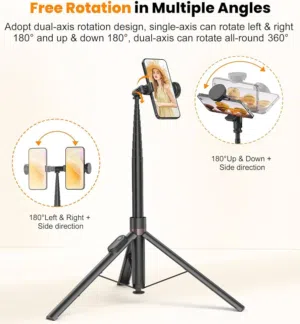 ستاند وعصا سيلفي وحامل ثلاثي القوائم أوتوماتيكي ذكي تراي بود (Automatic Selfie Stick