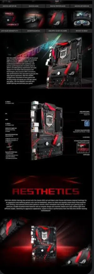 Motherboard Asus strix B250h gaming اقرا الوصف