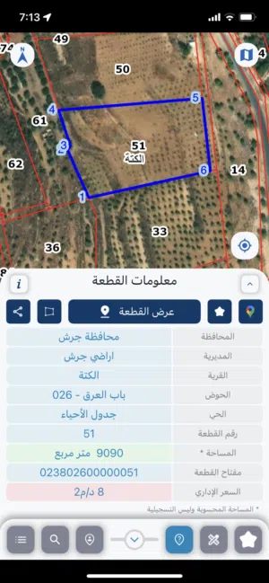 Farm Land for Sale in Jerash Al-Kittah