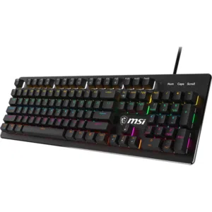 كيبورد ام اس اي سلكي ميكانيكي اصلي MSI FORGE GK300 USB WIRED KEYBOARD BLUE SWITCH