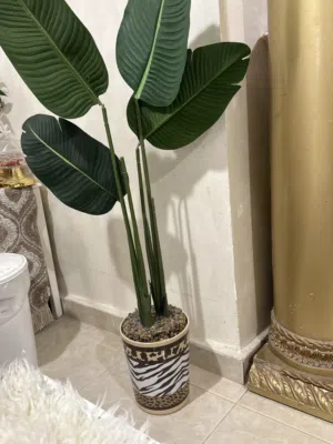 لوحه بارزه وزرع وزهريه
