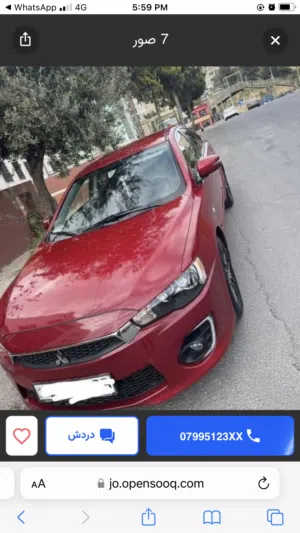مسلّة ميتسوبيشي لانسر 2016 GLS، لون أحمر، صندوق أوتوماتيك، بحالة ممتازة