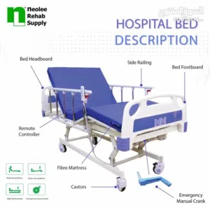 سرير طبي كهربائي 4 حركات نخب اول ومكفول سنتين "جديد بالكرتونة* + فرشة تقرحات طبية مجانا