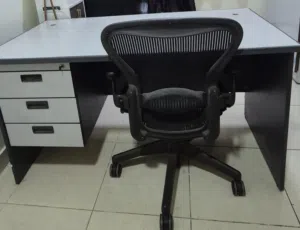 Used Office table and Rolling chair