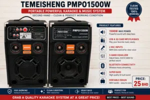 Temeisheng PMP01500W Karaoke Speaker System – 25 BHD