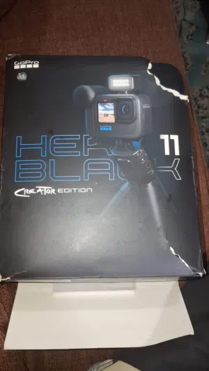 gopro hero 11 black creator edition camera for sale. no used only box open price 250 bhd