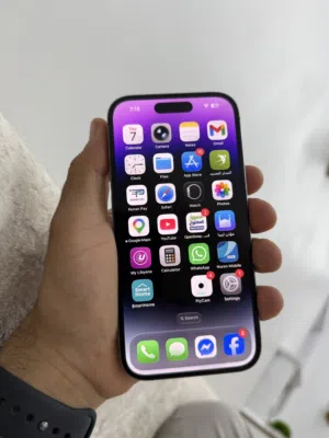ايفون 14 برو نظيف جدا بطارية 94% مش مفتوح