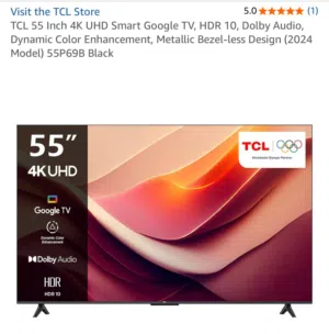 TCL 55 LED TV - Excellent Condition