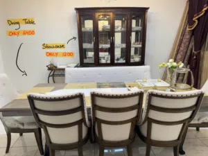Dining Tables Set 8 seater wooden carefully used