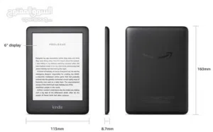 Kindle 10th Ge (10th Gen), 6 Display جهاز كيندل الجيل العاشر لون أسود التخزين 6 جيجابايت شبه الجديد