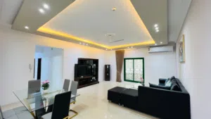 للايجار شقه مفروشة في البسيتين شامل الكهرباء والماء