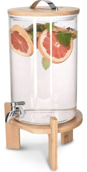 موزع مشروبات زجاجي سعة 7 لتر Beverage Dispenser with Stand - 7L