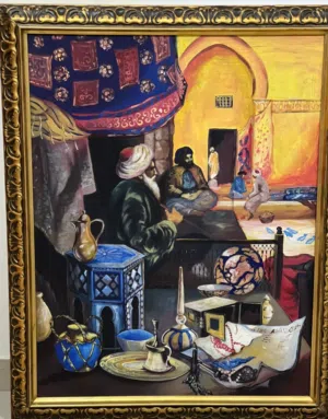 لوحة رسم يدوي على جلد