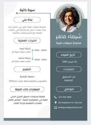 تصميم cv احترافي
