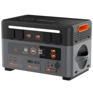 OSCAL PowerMax 2400 Portable Power Station – 2400W Output  1,872Wh LiFePO4 Battery  Solar & AC Cha