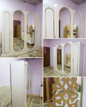 كنتور تركي 6 أبواب أبيض (مستعمل نظافة 90%) مفسخ وجاهز للتحميل