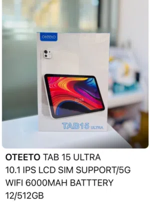تاب أوتيتو 15 ألترا  مساحة 512 جيبي و 12 جيبي رام للبيع