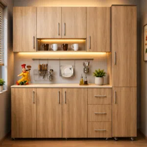مطبخ الـ PVC الفخم كامل 160 سم بدولاب خزين - Kitchen PVC modern