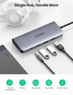 موزع UGREEN - USB-C متعدد الوظائف 10 في 1, USB-C HUB