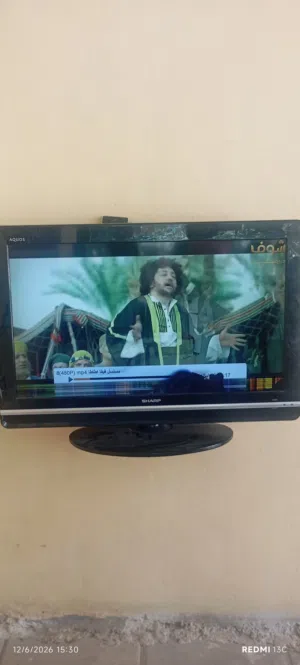 شاشه شارب 32بوصه نوعها صحن وكاله جديد مع لاقط وسلك 5متر