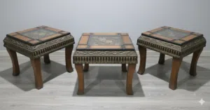 طقم طاولات تحفة كلاسيك ملكي