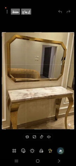 كونسول رخام مع مرايه نظظيف