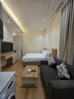 for rent in sharq studios and one bed furnished ( 1 year contract)