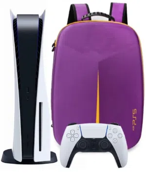 حقيبة تخزين واقية لجهاز البلايستيشن PS5 - PS5 Slim مع ذراعين كتف PS5 Carrying Travel Storage Bag