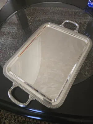 صينيه مطلي فضه
