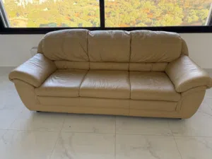 طقم كنب جلد اصلي مستورد