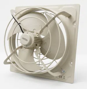 UNITED 8-inch Metal Exhaust Fan – Saudi-made, rust-resistant, high airflow.