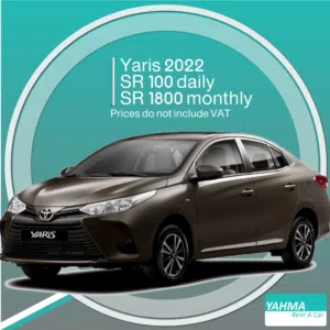 Toyota Yaris 2022 for rent in Khobar - Free delivery for monthly rental