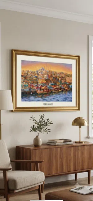 لوحه كبيره Istanbul Evening مقاس 48/68 مناسبه لغرف المعيشه والممرات