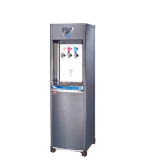 RO water cooler with stainless steel body — more advanced than a normal dispenser.