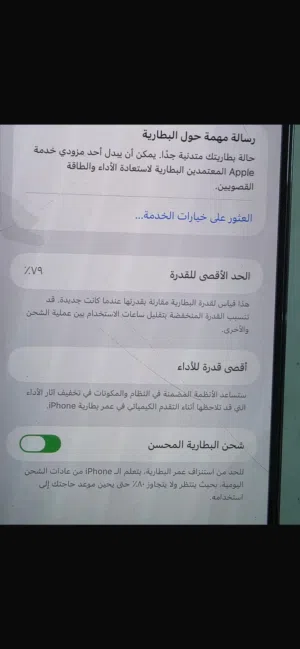 ايفون 13  برو ماكس اخضر نظيف جدا لايوجد كسر وغير مفتوح نسبه بطاريه 79٪  السعر 700 الف