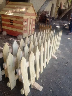 قطع أسوار خشبيه جاهزة للتركيب الفوري بالحدائق والڤيلات والنوادي والكومبوند والكيدز إريا والكافيهات