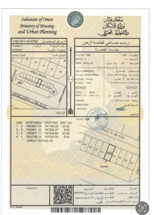 ارض تجاريه 203م في ثمريت الخط الاول ع نفس خط مركز الصحي