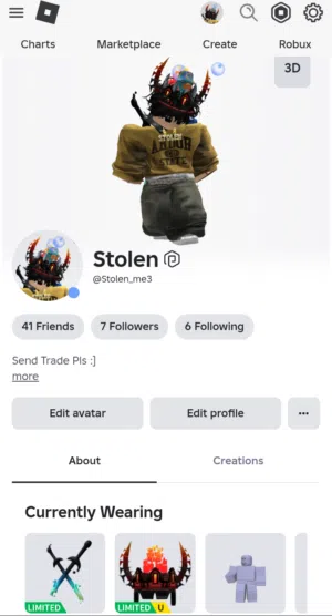 Roblox account for sale